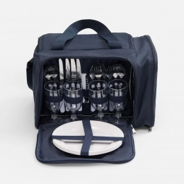 Campello picnic set for 4 people, dark blue.