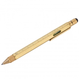 Ballpoint pen Construction, multitool, golden