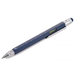 Ballpoint pen Construction, multi-tool, blue