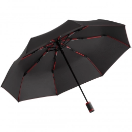 Folding umbrella AOC Mini with colored spokes, red