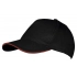 Long Beach baseball cap, black with red
