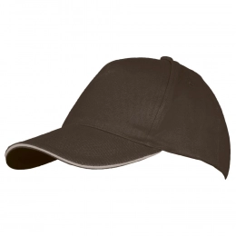 Long Beach baseball cap, brown with beige.