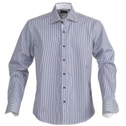 Men's striped shirt Reno, dark blue