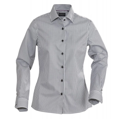 
                                                Tribeca Ladies Women's Plaid Shirt, black
                                                