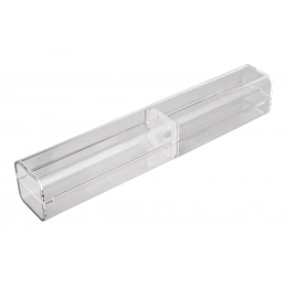 Crystal case for 1 pen, transparent.