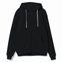 Unit Siverga zip-up hoodie, black