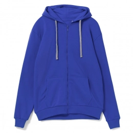 Hoodie with zipper Unit Siverga, bright blue