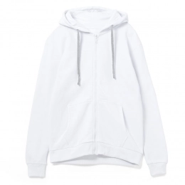 Zip-up hoodie with hood Unit Siverga, white