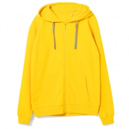 Unit Siverga zip hoodie with hood, yellow