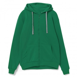 Hooded zip-up sweatshirt by Siverga, green.