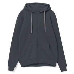 Siverga Heavy Hooded Zip-Up Sweatshirt, Dark Gray (Graphite)