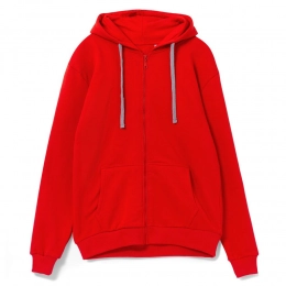 Siverga Heavy Hooded Zip-Up Sweatshirt, Red (Crimson)