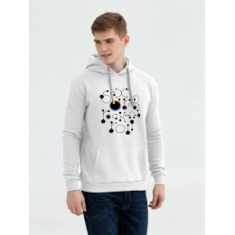 Hoodie with hood No drugs, white