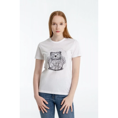 
                                                Футболка женская Bear, белая
                                                