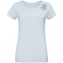 Футболка женская «Женщина хорошеет», голубая