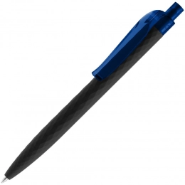 Ballpoint pen Prodir QS01 PRT-P Soft Touch, black with blue.