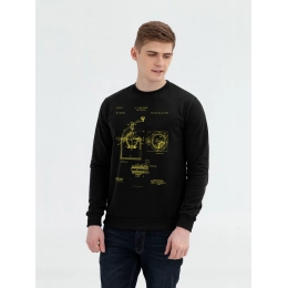 Sweatshirt Old Patents. Coffee Mill, black