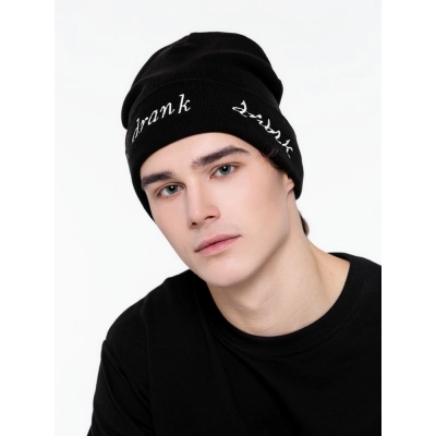 
                                                Hat with embroidery Drunk, black
                                                