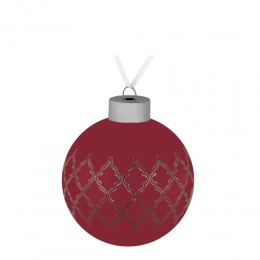 King Christmas ball, 8 cm, red