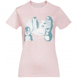 Pink melange Ping Win T-shirt