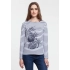 Women's T-shirt Grand Granat, white with blue