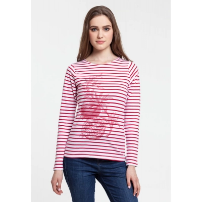 
                                                Women's T-shirt Grand Granat, white with red
                                                