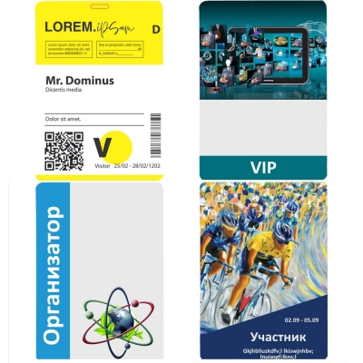 
                                            Бейдж с печатью на заказ, матовая ламинация
                                            