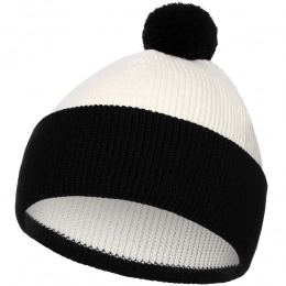 Snappy hat, white with black