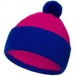 Snappy hat, pink (fuchsia) with blue
