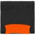 Snappy scarf, dark grey with orange