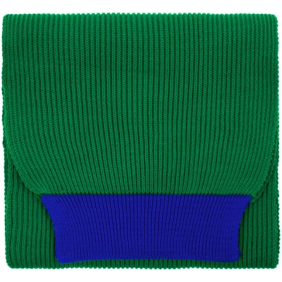 
                                                Snappy scarf, green with blue
                                                