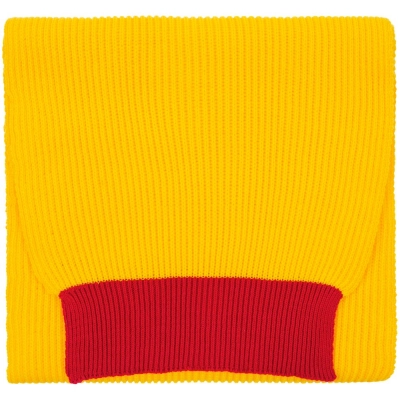 
                                                Snappy scarf, yellow with red
                                                
