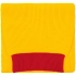 Snappy scarf, yellow with red