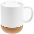 Corky Walk mug with cork coaster for sublimation printing, matte, white.