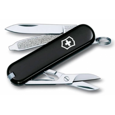 
                                            Classic 58 keychain knife with screwdriver, black
                                            