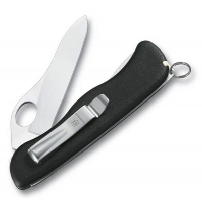 
                                                Soldier's Knife with Blade Lock Sentinel One Hand Clip, Black
                                                