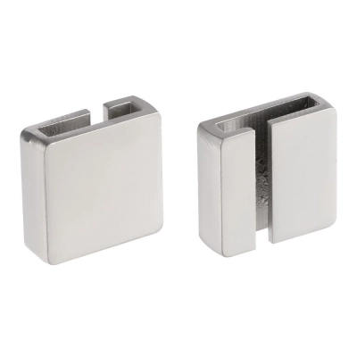 
                                            Квадратный шильдик на резинку Direct, матовый серебристый
                                            