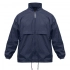 Sirocco windbreaker is dark blue.