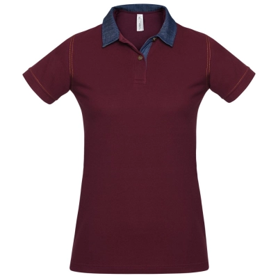 
                                                Women's DNM Forward Burgundy Polo Shirt
                                                