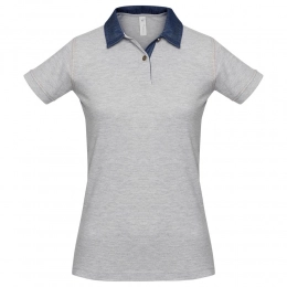 Рубашка поло женская DNM Forward серый меланж