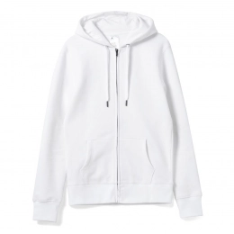 Unisex King Zip Hoodie, white