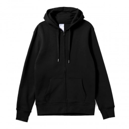 Hooded sweatshirt with zipper unisex King, black