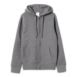 Hooded sweatshirt with zipper unisex King, dark gray melange