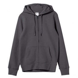Hooded sweatshirt with zipper unisex King, dark gray