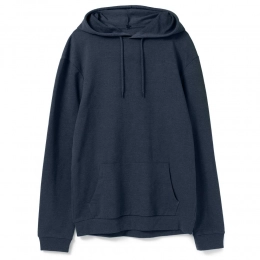 Unisex Hoodie with Hood, Blue Melange