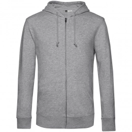 Unisex BNC Organic zip hoodie, gray melange