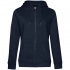 Women's dark blue Queen hoodie with a zipper and a hood.