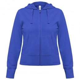 Women's Hoodie Hooded Full Zip Bright Blue