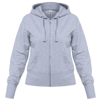 
                                                Women's Hoodie Hooded Full Zip Grey Melange
                                                