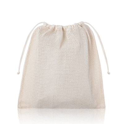 
                                                100% cotton mesh bag with drawstring
                                                